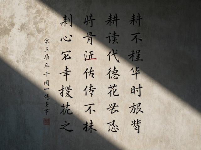 耕读传家意境,疏密有致的诗文题刻设计灵感