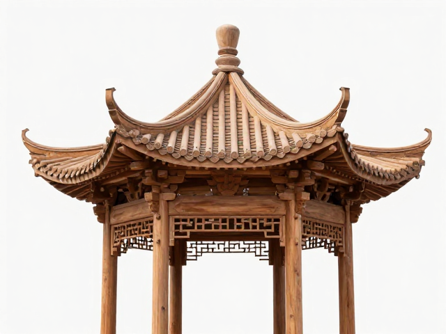 柏木亭台构件雕刻,因材施艺的古建美学与匠心细节解析