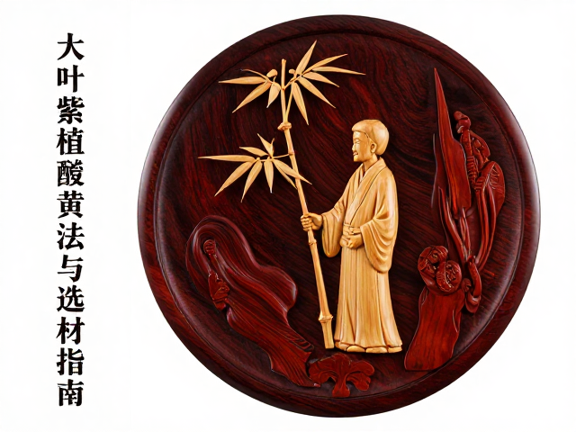 大叶紫檀配黄杨木圆雕,竹片雕刻人物小件技法与选材指南