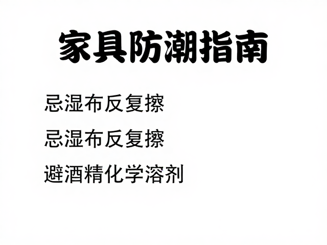 家具防潮指南,忌湿布反复擦、避酒精化学溶剂