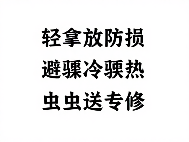 轻拿轻放防损,避骤冷骤热,虫蛀送专修
