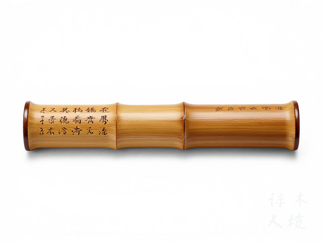 竹雕镇纸,书法诗文伴左右,器物造型端庄雅致