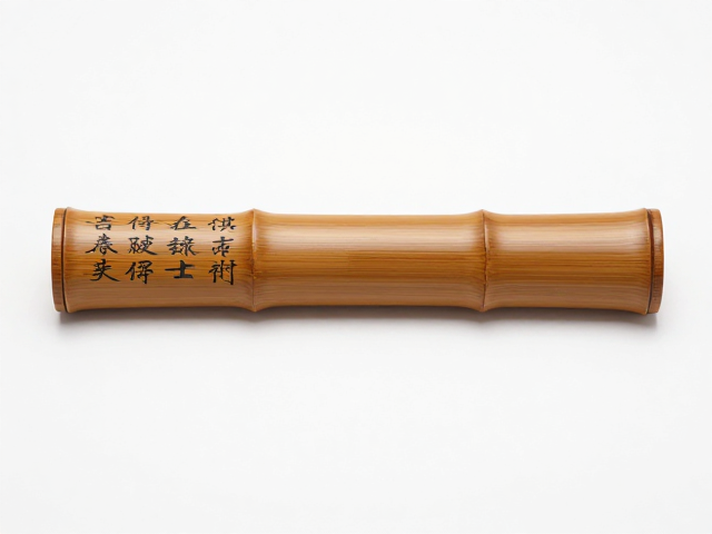 竹雕镇纸,书法诗文伴左右,器物造型端庄雅致