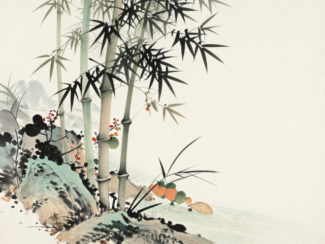 草木果蔬绘山水,竹报平安寓意深,自然题材的艺术灵感