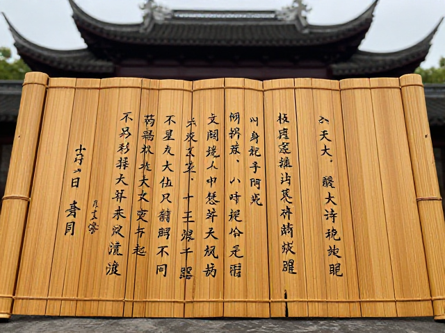 江南园林竹筒诗词铭文,探寻东方雅韵与古建美学