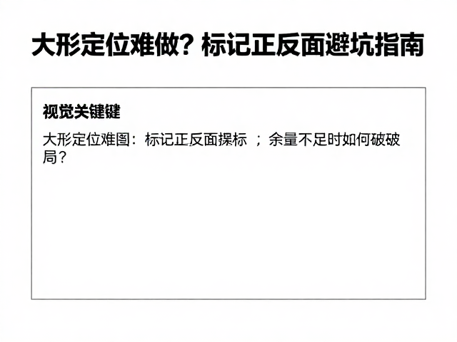 大形定位难做?标记正反面避坑指南,余量不足时如何破局?