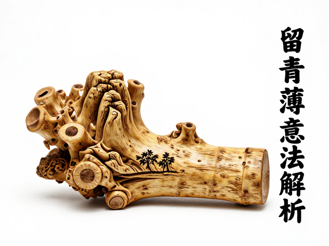 留青薄意竹根雕,山水皴纹技法解析与鉴赏指南
