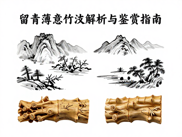 留青薄意竹根雕,山水皴纹技法解析与鉴赏指南