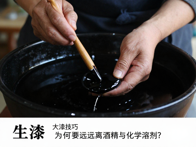 大漆髹涂技巧,生漆操作为何要远离酒精与化学溶剂?