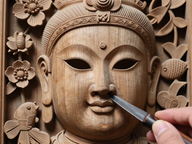 潮州木雕开脸技法解析,花鸟鱼虫题材的艺术灵魂