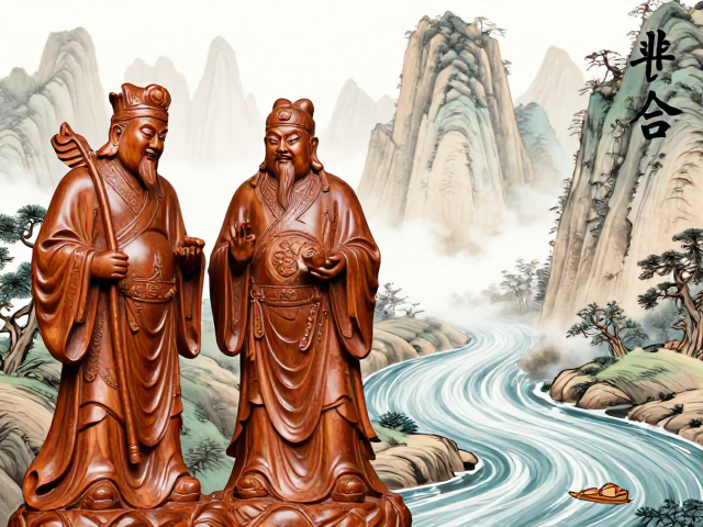 和合二仙与花梨木雕,高山流水意境下的非遗收藏指南