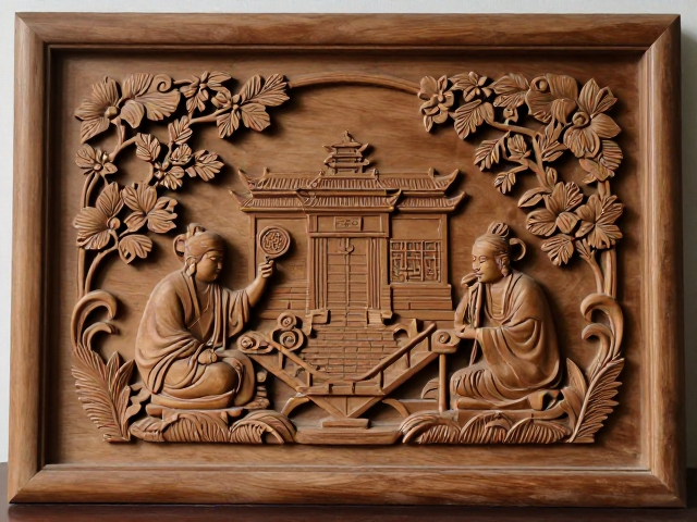 茶室陈设高浮雕打坯，传统木雕工艺与空间美学融合指南