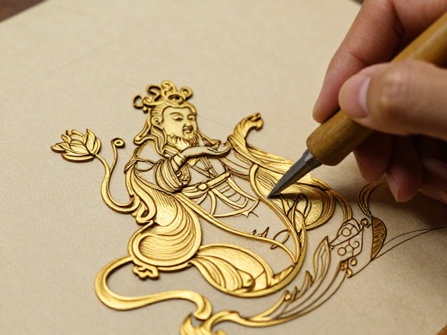 金漆木雕描稿工具与阴刻技法详解,传统工艺核心解析