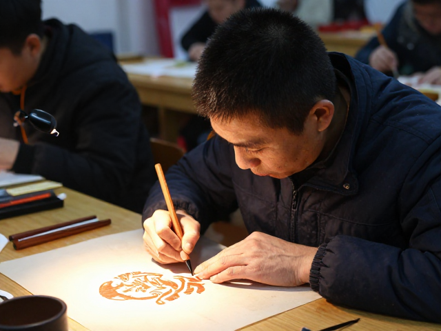 师徒传承阴刻技艺进社区,文化课堂点亮非遗之光