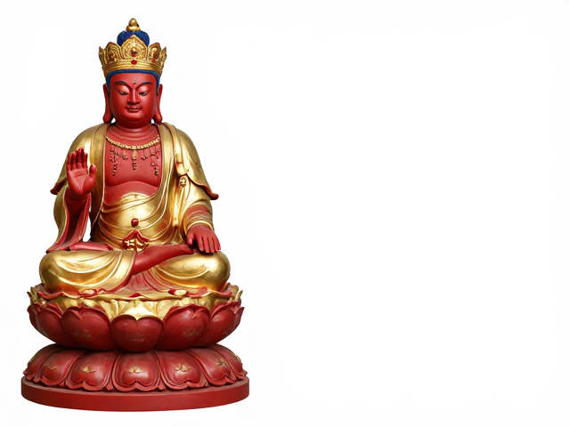 神像造像工艺,朱红与金色点缀,控制空间湿度保色泽