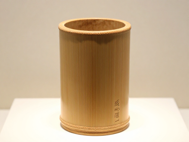 竹笔筒上的藏馆陈列美学,浅浮雕工艺赏析
