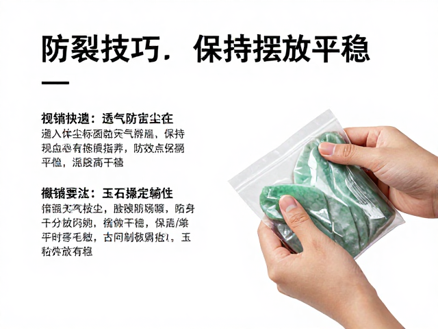 防裂技巧,使用透气防尘袋,保持摆放平稳,玉石保养指南