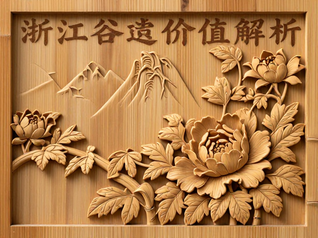 浙江山水竹雕中的牡丹韵味,非遗技艺与艺术价值解析
