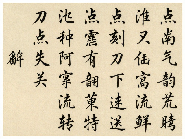 翻著帖笔法解析,诗文书法中的点刻刀法与气韵流转