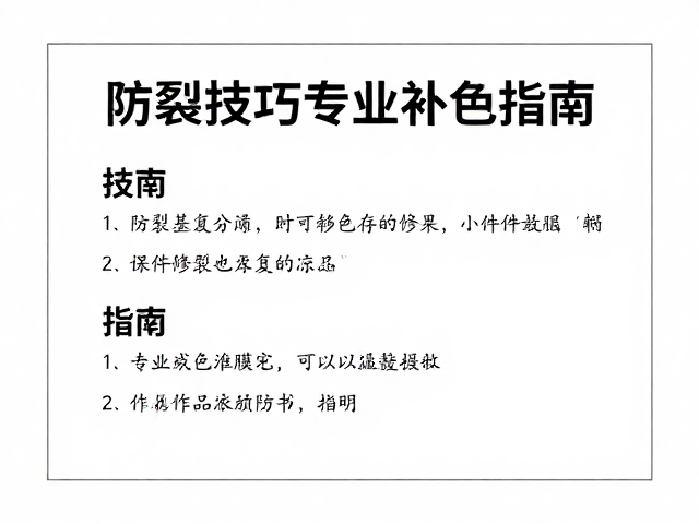 防裂技巧与专业补色修复,小件作品分隔存放指南