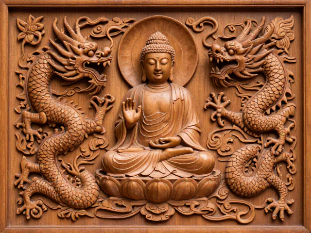 木雕佛像传统工艺,龙凤纹样寓意与雕刻技法详解