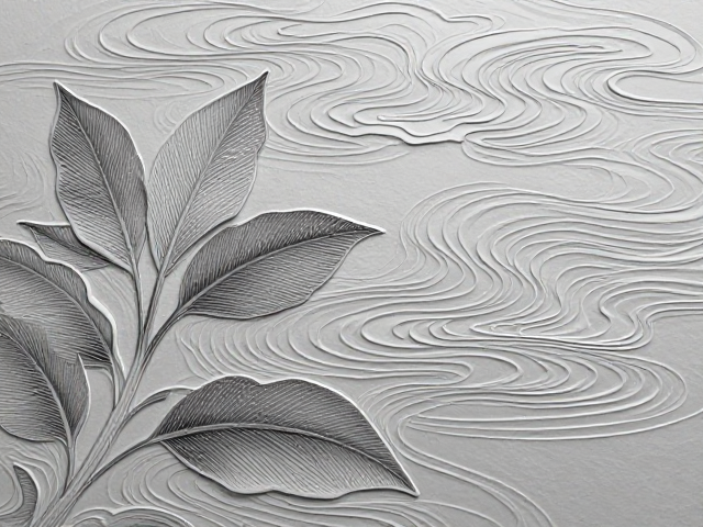 花叶细刻临摹出水波云纹修饰,极致肌理表现打造高级质感