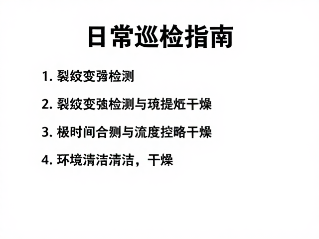 日常巡检指南,裂纹变形检测与环境清洁干燥要点