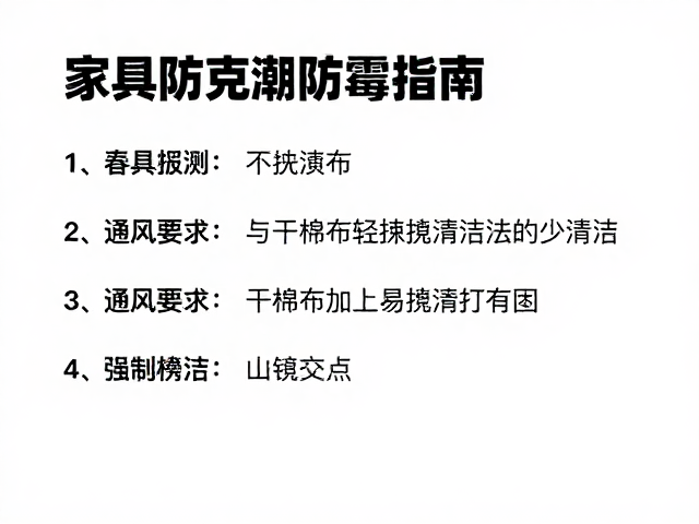 家具防潮防霉指南，通风要求与干棉布轻拭清洁法