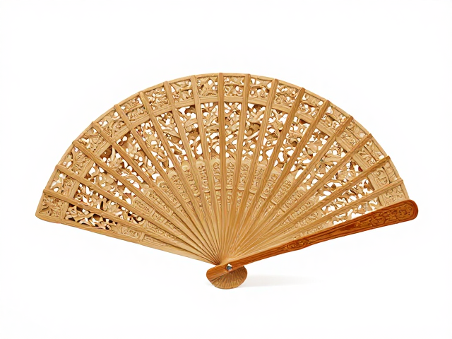 四川竹雕扇骨,立体雕刻层次丰富,匠心独运的艺术珍品