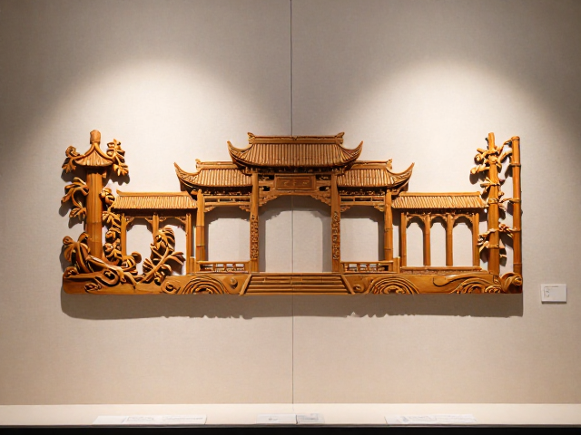 留青竹刻在展览展示中,融合民俗陈设与建筑装饰的艺术呈现