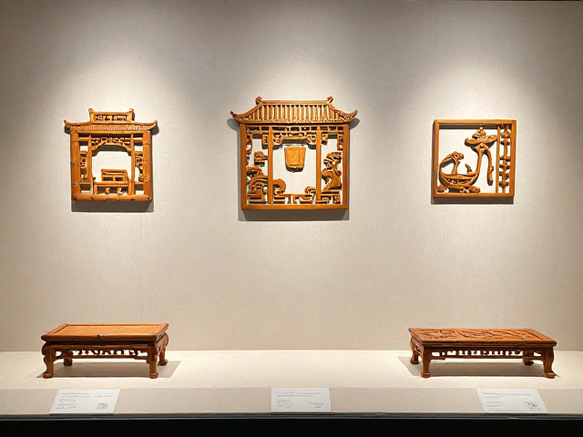 留青竹刻在展览展示中,融合民俗陈设与建筑装饰的艺术呈现
