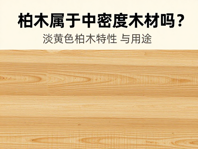 柏木属于中密度木材吗?解析淡黄色柏木特性与用途