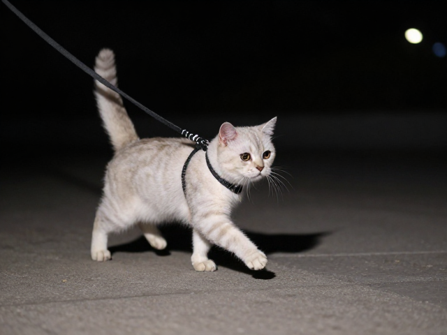 短毛猫夜间跑酷怎么办?牵引绳训练与日常管理指南