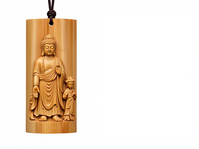 金陵派竹刻赏析,竹雕挂饰中的佛像与人物造像艺术