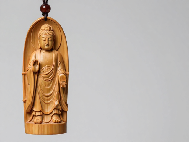 金陵派竹刻赏析,竹雕挂饰中的佛像与人物造像艺术
