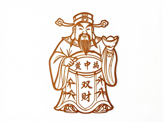 书法竹雕财神阳刻工艺赏析,招财纳福的收藏指南