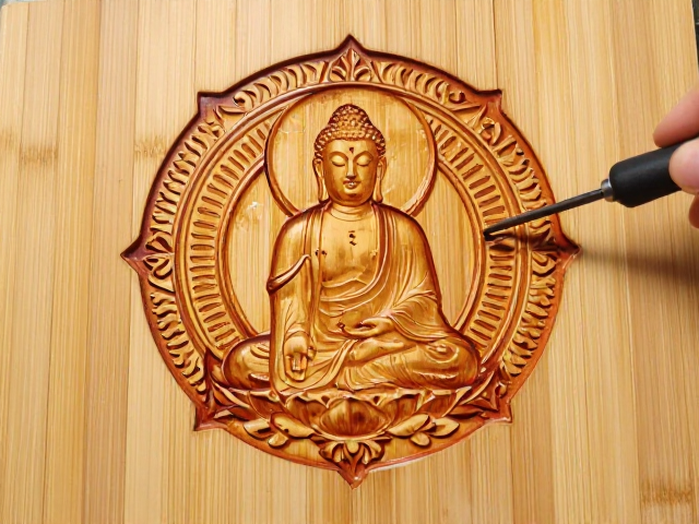 烫色工艺与佛像纹饰,竹木坯体处理练习全解析