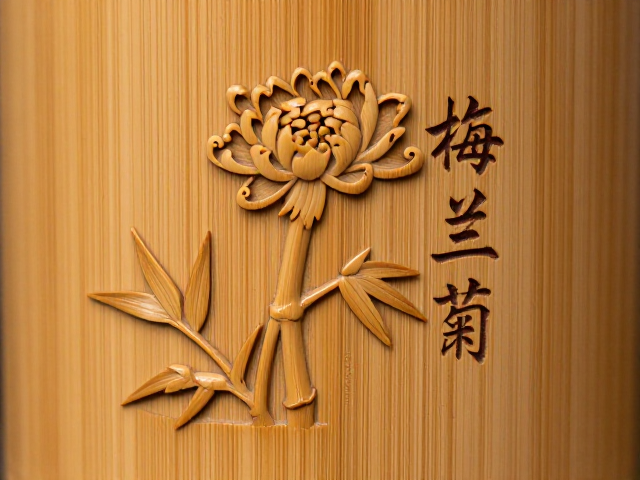 梅兰竹菊留青竹刻,从祖先崇拜看非遗文化传承