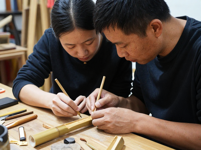 非遗传承人亲授竹木雕刻，师徒传承匠心，探访手作工坊