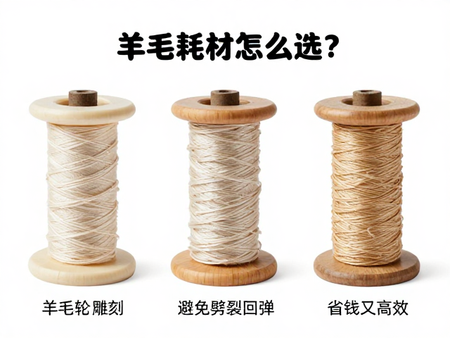 羊毛轮雕刻耗材怎么选?3招避免劈裂回弹,省钱又高效