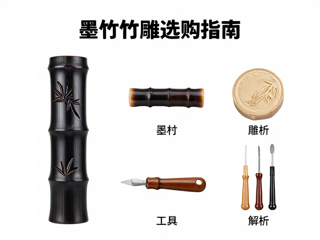 墨竹竹雕摆件选购指南,原材料与工具全解析