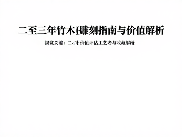 二至三年竹木雕刻棕竹工艺品选购指南与价值解析