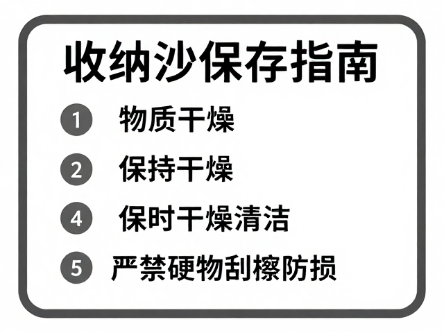 收纳保存指南，保持干燥清洁，严禁硬物刮擦防损