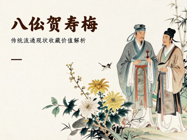 八仙贺寿梅兰竹菊花鸟画寓意解析,传统题材风水与收藏价值指南