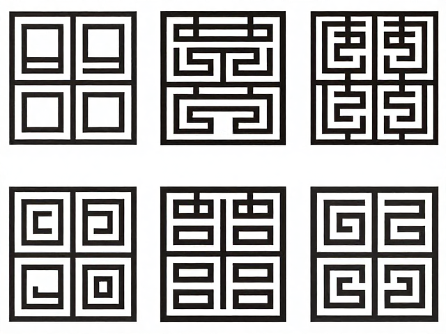 纹样设计灵感,用直尺圆规绘制传统寿字纹的几何美学
