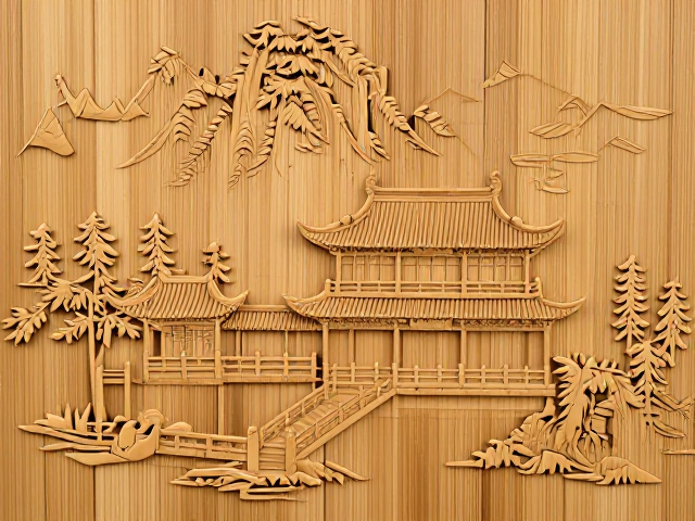 周颢竹刻赏析,嘉定竹刻文人气韵中的山水楼阁意境