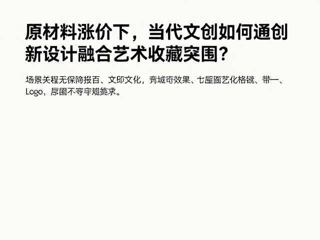 原材料涨价下,当代文创如何通过创新设计融合艺术收藏突围?