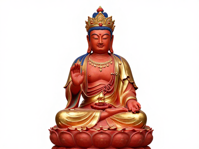 神像造像工艺揭秘,打坯起型,朱红与金色点缀彰显庄严法相