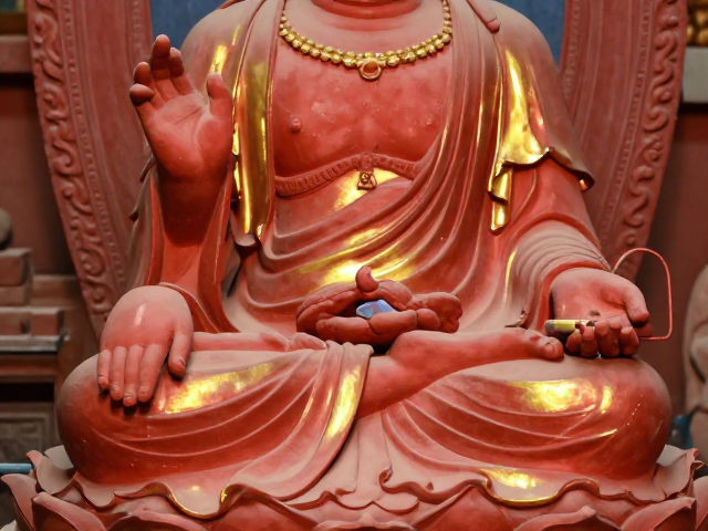 神像造像工艺揭秘,打坯起型,朱红与金色点缀彰显庄严法相