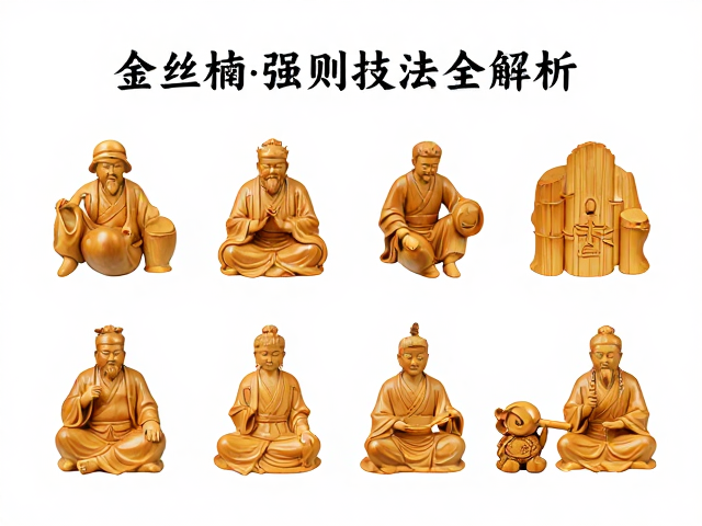 金丝楠、湘妃竹、黄杨木适合人物与小件圆雕,材质特性与雕刻技法全解析